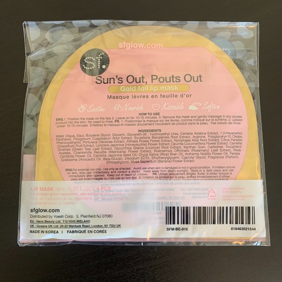 SF Glow Suns Out, Pout Out Lip Masks - Picture 2 of 3